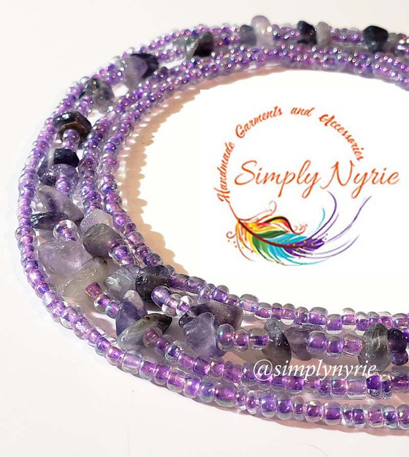 Purple Stone Candice Waist Beads