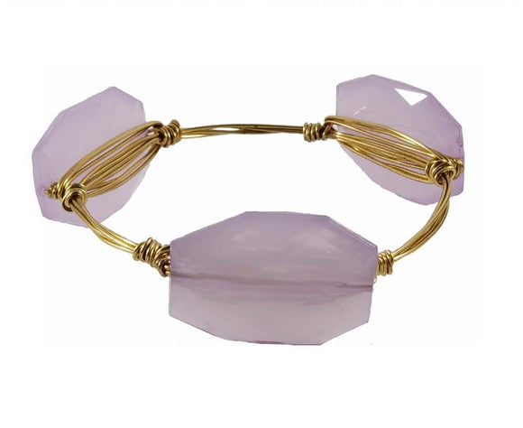 Lavender Wire Bangle Bracelet