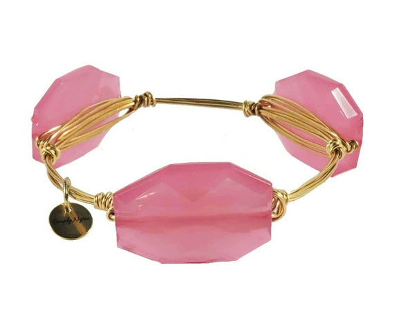 Pink Wire Bangle Bracelet