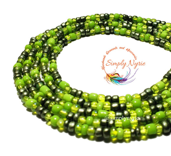 Multi Green Waist Beads